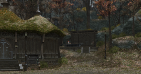 Looking on towards Gerolt's workshop.